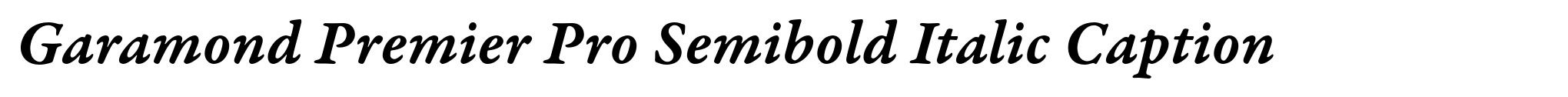 Garamond Premier Pro Semibold Italic Caption image